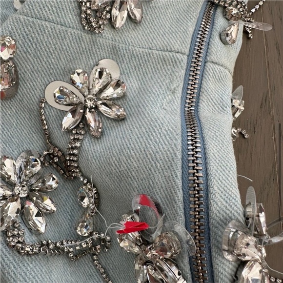 Retrofete LINEZ Denim Mini Dress
Embellished Rhinestone SMALL Crystal - Picture 4 of 12
